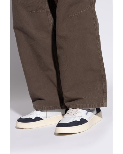 Autry White "Medalist Low" Sports Shoes for men