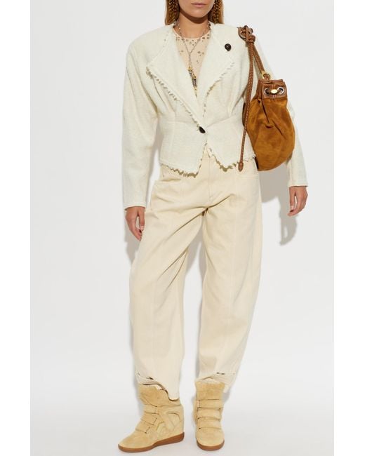 Isabel Marant White Tweed Blazer "Suna"
