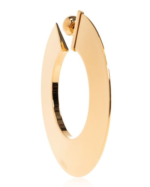 Alaïa Metallic Earrings With Logo