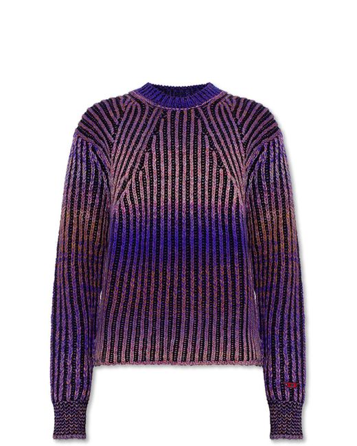 DIESEL Purple 'k-oakland' Sweater for men