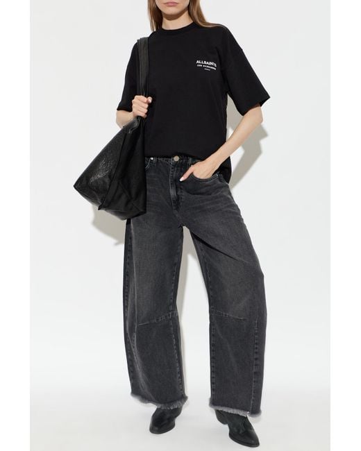 AllSaints Black T-Shirt 'Eliana'
