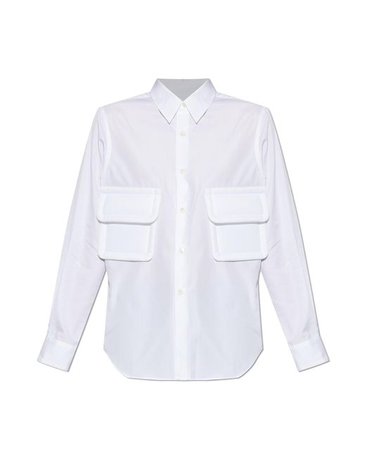 CDG by Comme des Garcons White Cotton Shirt With Pockets