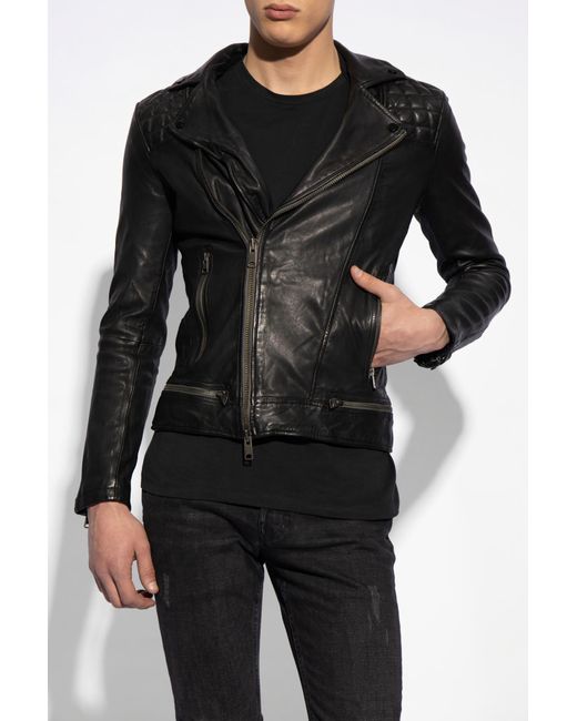 AllSaints Black 'Conroy' Leather Jacket for men