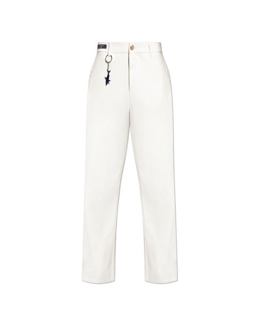 Paul & Shark White Trousers With Slightly Tapered Legs for men