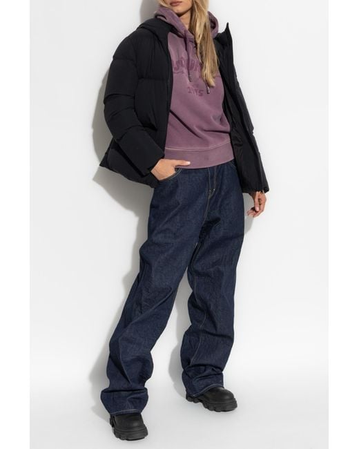 Woolrich Blue Down Jacket With Hood