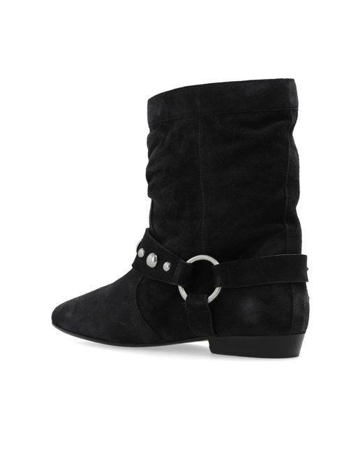 Isabel Marant Black 'Stania' Ankle Boots