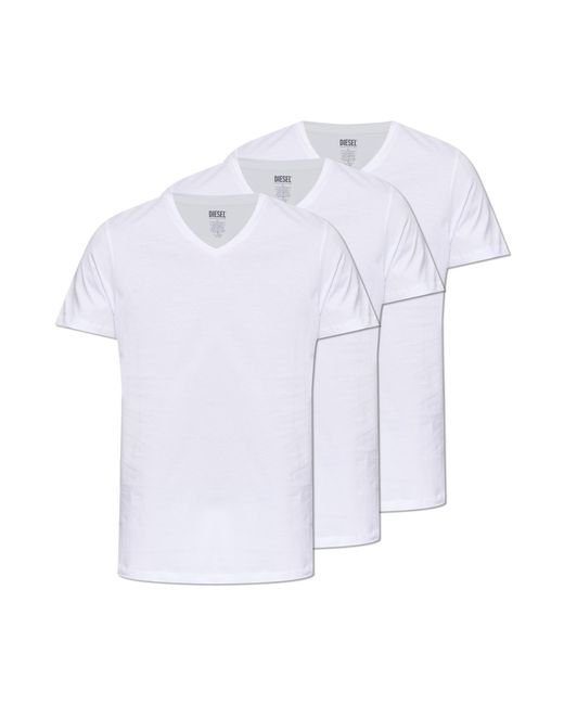 DIESEL White 3-Pack Of Underwear T-Shirts "Michael-D-Core-3Pack" for men