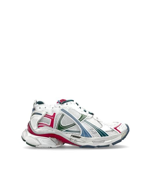 Balenciaga White Runner Sports Shoes for men