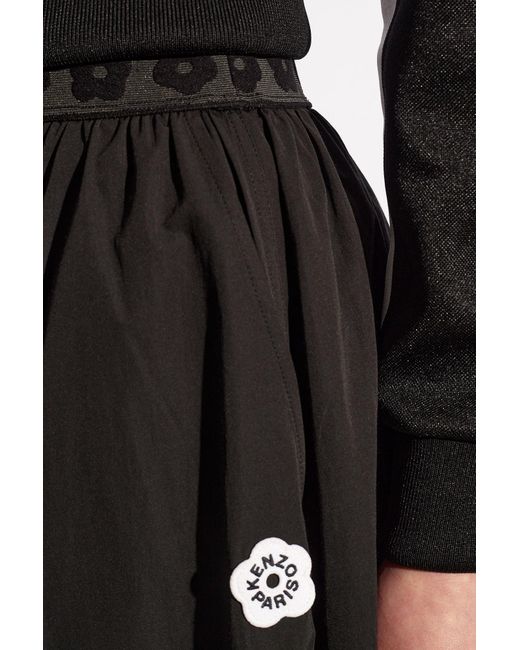 KENZO Black Skirt With Logo,