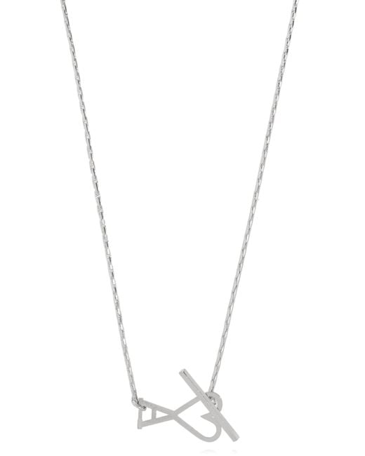 AMI Black Logo Necklace
