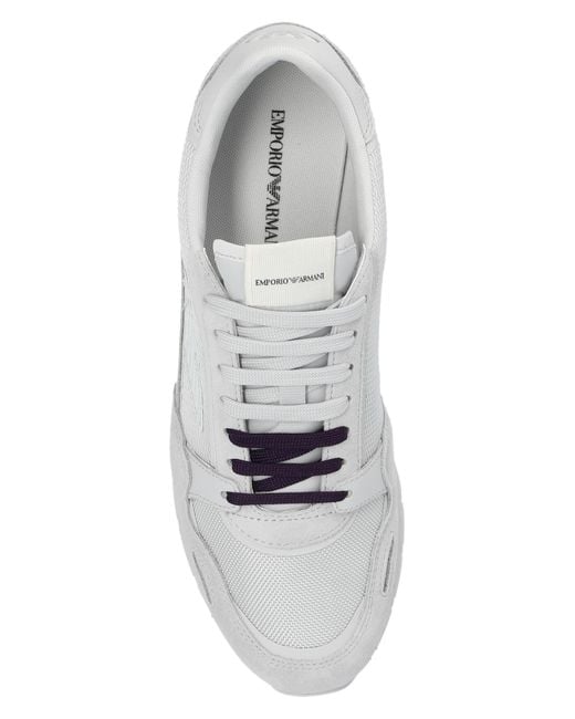 Emporio Armani White Sneakers With Logo,