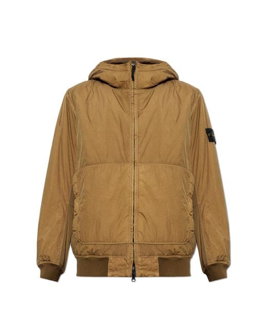 Stone Island Natural Insulated Jacket With Patch for men