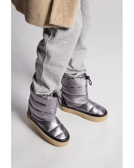 Isabel Marant 'zerik' Snow Boots in Metallic | Lyst