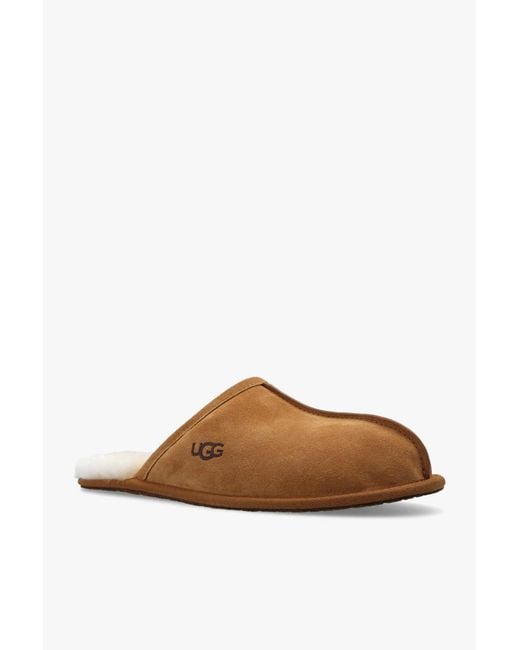 Ugg Brown 'Scuff' Suede Slippers for men
