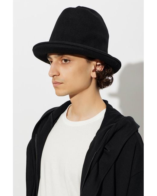 Yohji Yamamoto Black Wool Hat for men