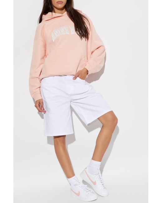 Anine Bing Pink "Harvey" Sweatshirt