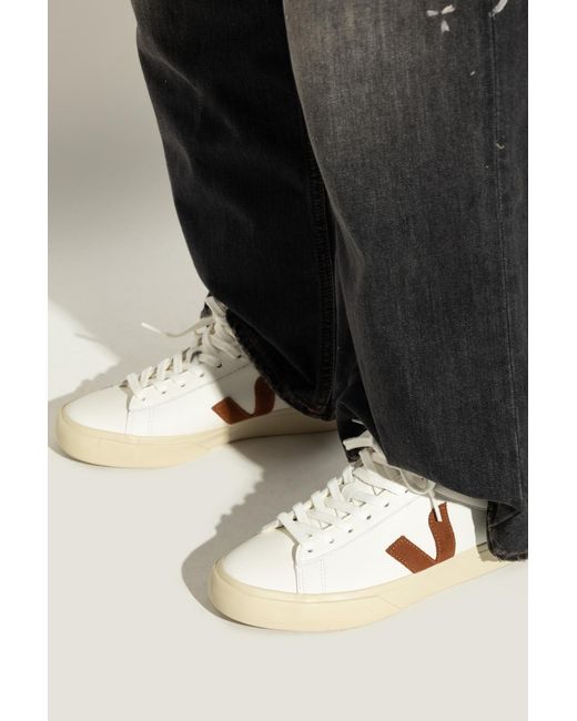 Veja White Sports Shoes "Campo Leather"