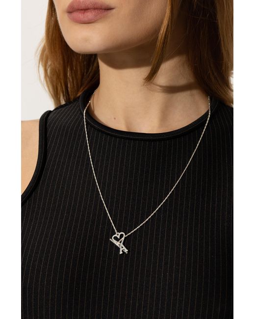 AMI Black Necklace With Logo