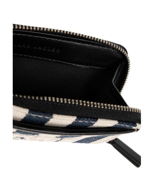 Marc Jacobs Black Wallet With Striped Pattern