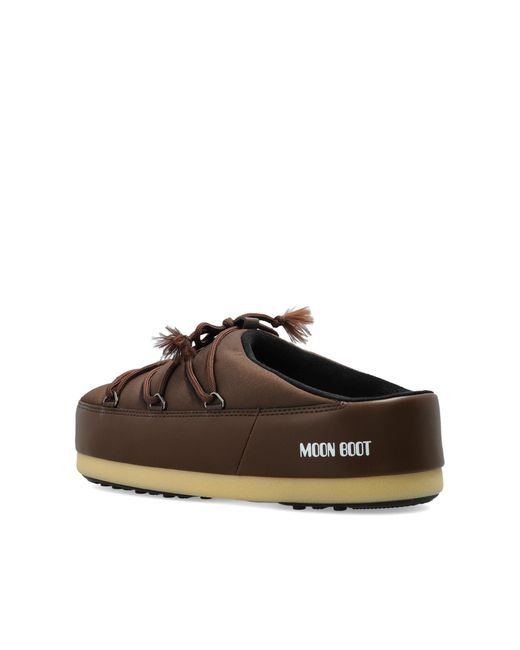 Moon Boot Brown 'Mb Evx Nylon' Slides for men