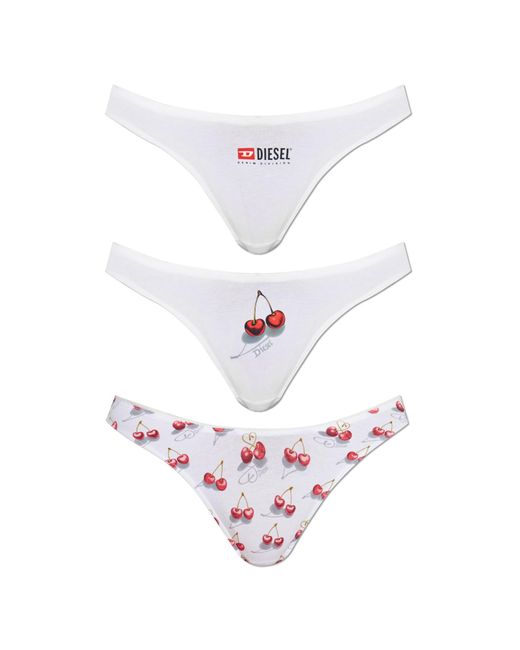 DIESEL White "Ufpn-Punchy-Threepack" String Three-Pack
