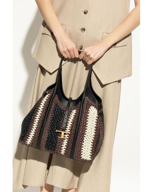 Tod's Black Shopper Type Bag