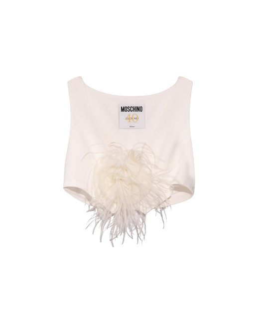 Moschino White Vest From The '40th Anniversary' Collection,