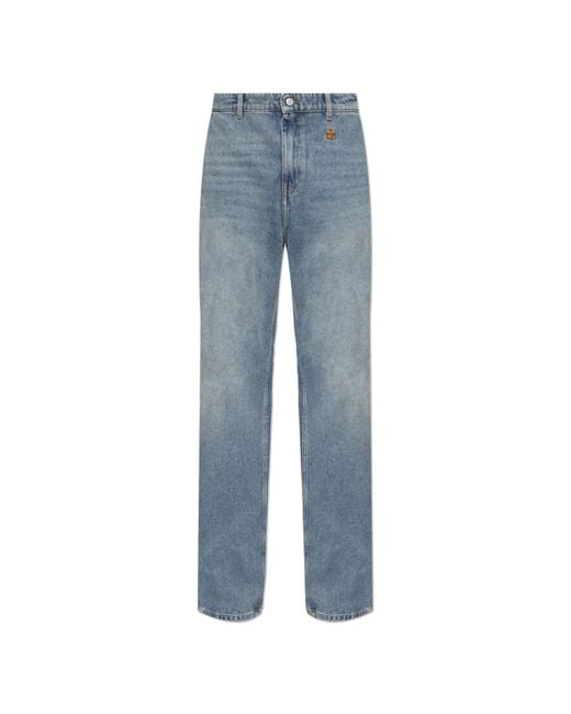 Courreges Blue Wide-Leg Jeans for men
