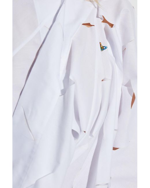 Vivienne Westwood White Top With Decorative Slits