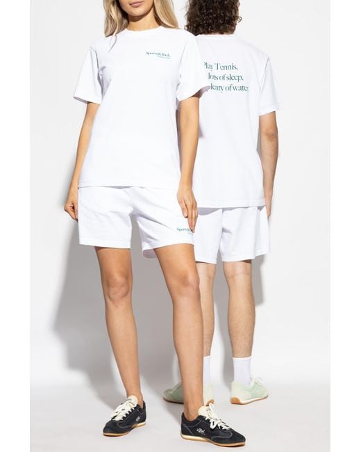 Sporty & Rich White T-Shirt From The "Tennis Club" Collection