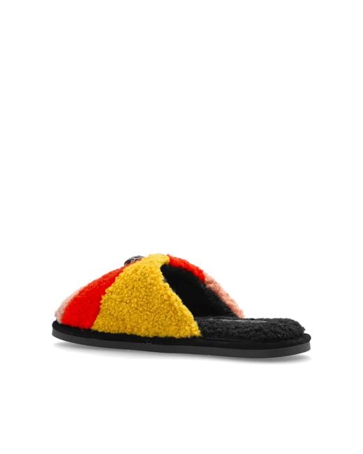 Kurt Geiger Red Slides With Logo