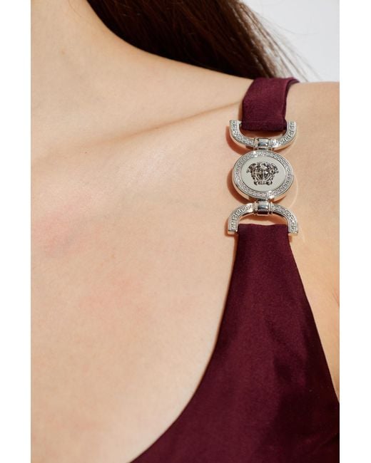 Versace Red Draped Dress