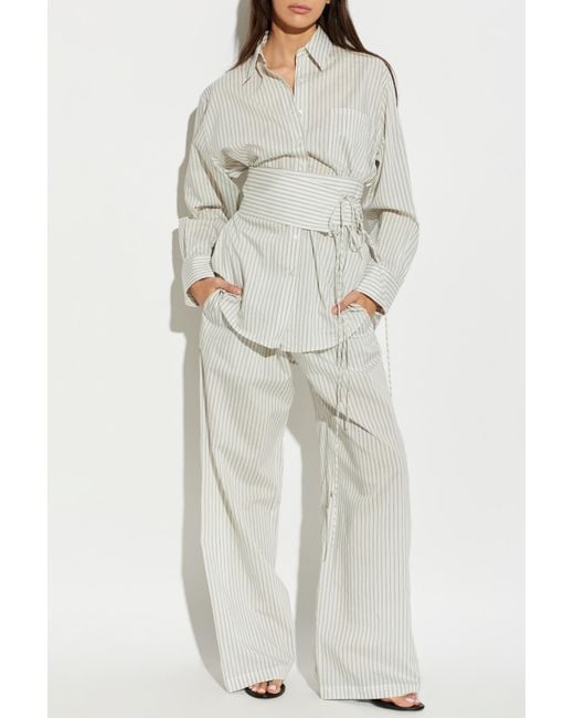 Rohe White Loose-Fit Trousers