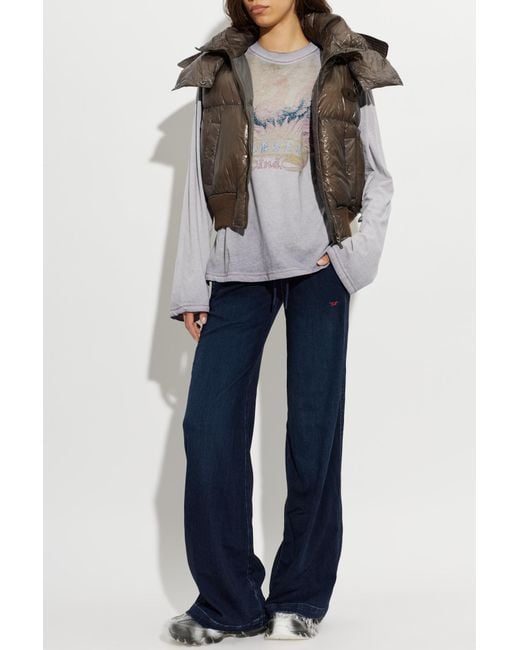 DIESEL Brown Puffer Vest 'W-Peyt-Ssl-New-T1'
