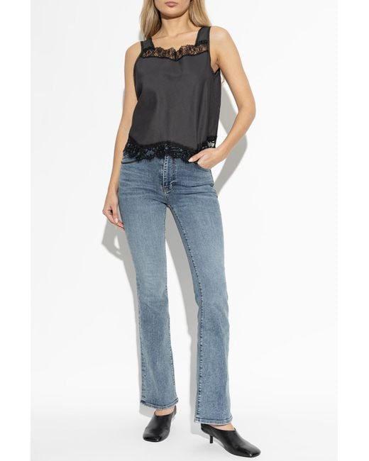 FRAME Blue Flared Leg Jeans