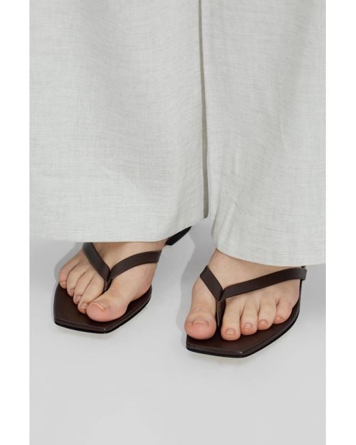 Aeyde White Slides "Renee"
