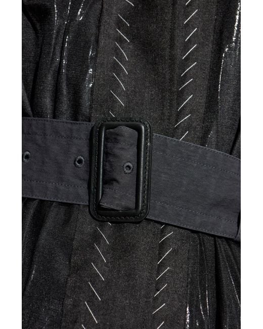 Maison Margiela Black Dress Made Of Combined Fabrics