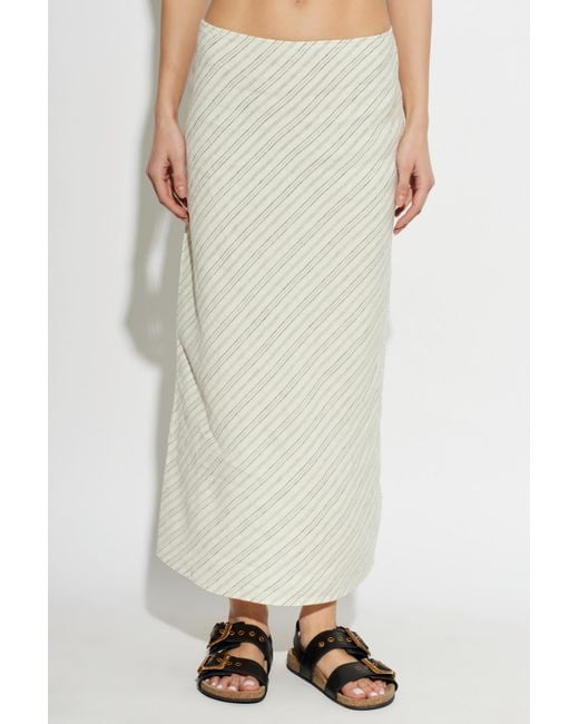 Samsøe & Samsøe White "Saagneta Long" Skirt