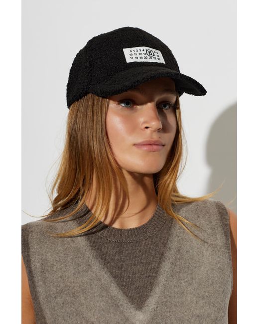 MM6 by Maison Margiela Black Baseball Cap