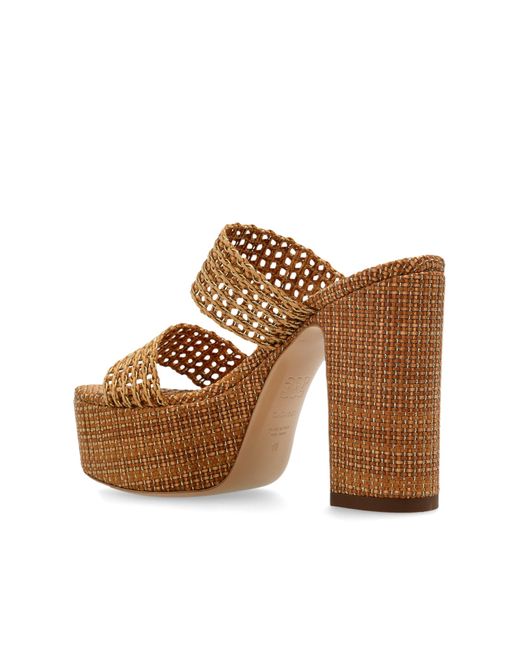 Casadei Brown Platform Slippers Goldeneye