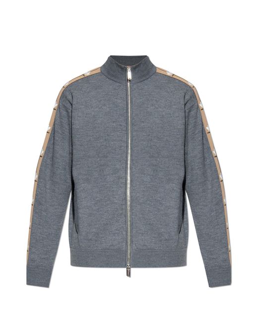 DSquared² Gray Wool Cardigan for men