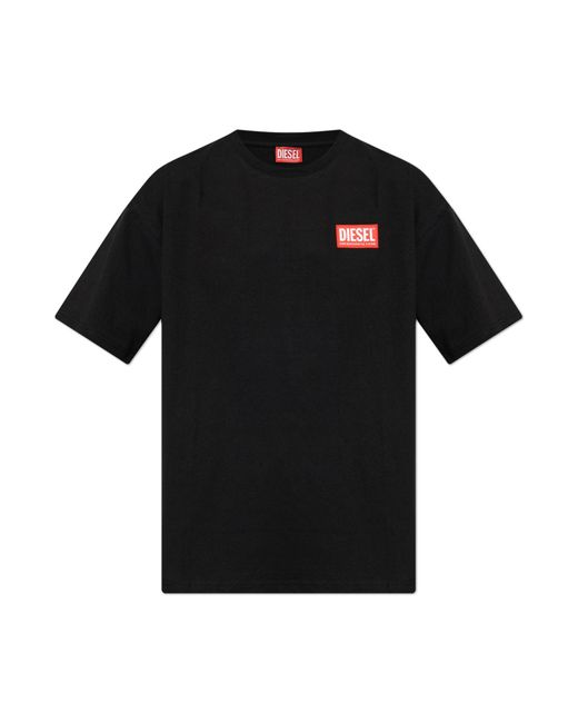DIESEL Black T-Shirt T-Boxt-Lab' for men