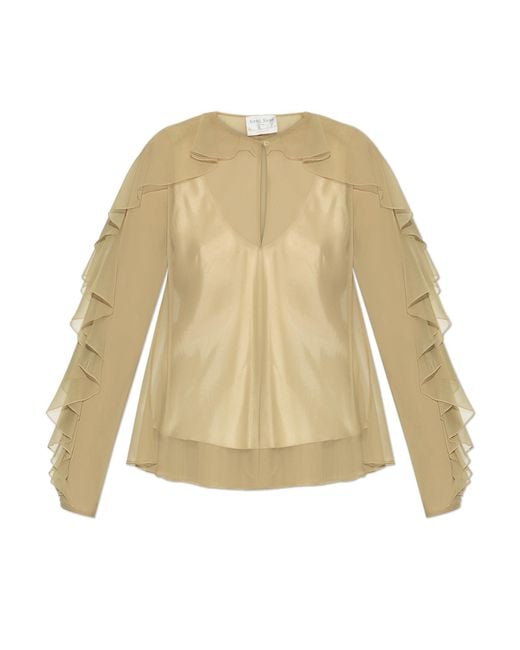 Forte_forte Natural Two-Piece Top With Ruffle