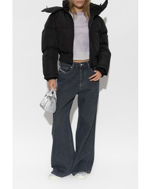 DIESEL Puffer Jacket 'W-Peyt-Short-New-Wd' in Black | Lyst UK