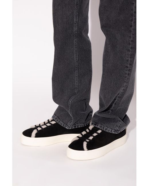 Inuikii Black "Shearling Low" Shoes