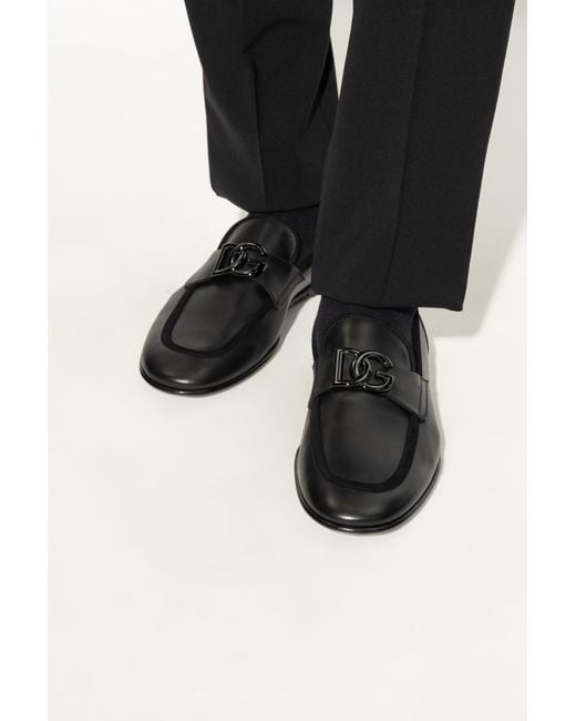 Dolce & Gabbana Black Loafers Type Shoes for men