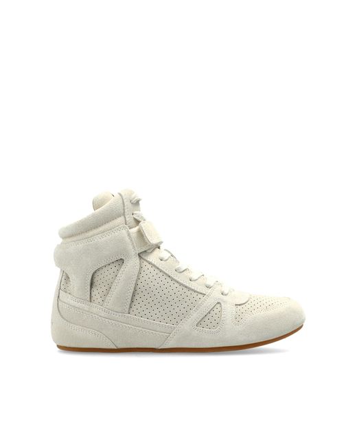 Isabel Marant White Suede Sports Shoes Senny High'
