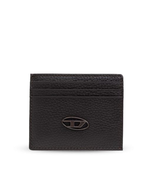 DIESEL Black Card Case 'Hissu' for men