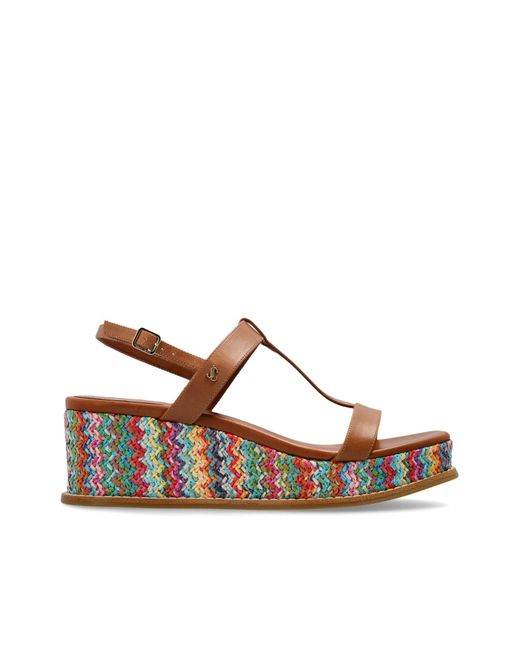 Jimmy Choo Brown 'Theia Wedge 60' Wedge Sandals