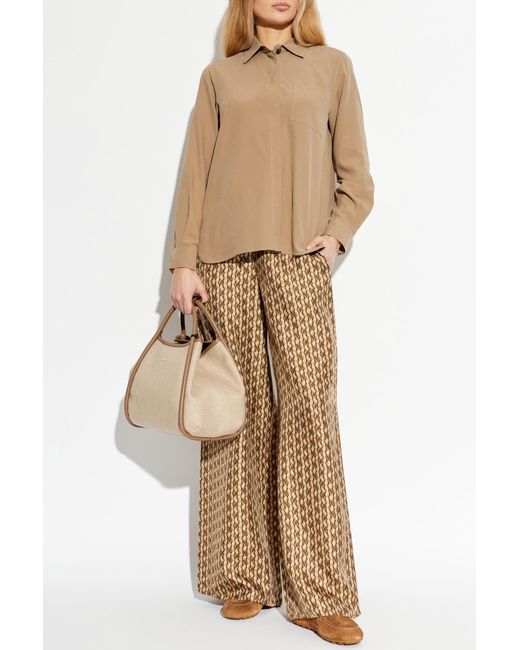Max Mara Natural Silk Trousers 'Clarino'